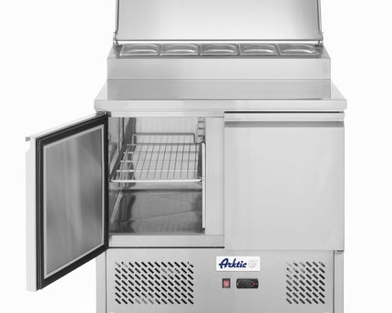 Kühltisch, zweitürig mit Aufsatz-Kühlvitrine 300 L, Arktic, 230V/310W, 900x702x(H)1265mm
