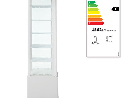 Kühlvitrine 270 Liter, Arktic, schwarz, Schwarz, 230V/290W, 556x526x(H)1913mm
