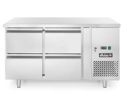 Kühltisch mit 4 Schubladen Profi Line 280L, Arktic, Profi Line, 230V/250W, 1360x700x(H)858mm