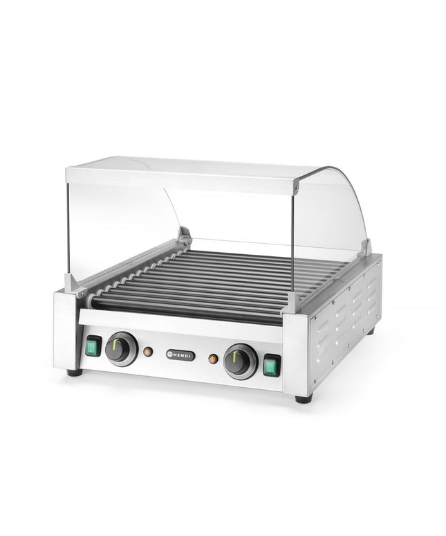 Glasabdeckung für Rollengrill, HENDI, Für Rollengrill - 11 Rollen (268704), 470x477x(H)250mm