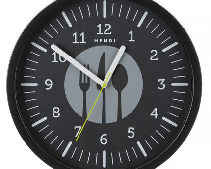 Wanduhr, HENDI, Schwarz, ⌀356x(H)45mm