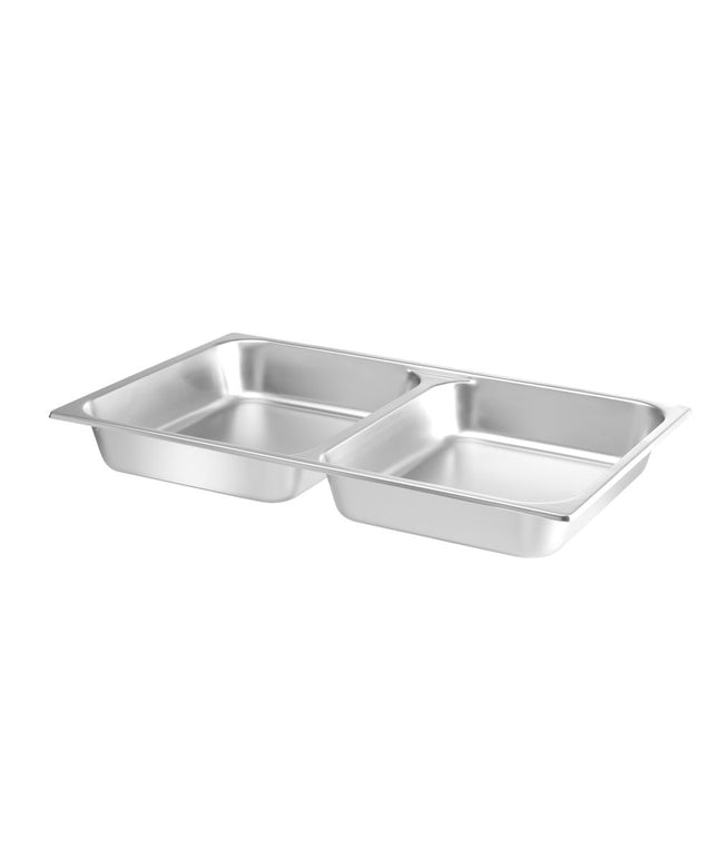 Lebensmittelpfanne GN 1/1 zweigeteilt, HENDI, 7,5L, 530x325x(H)65mm