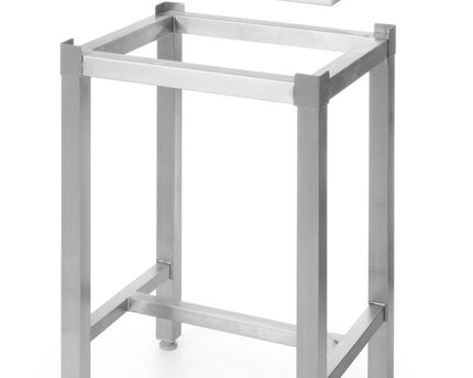 Hackblock aus Polyethylen mit Untergestell, HENDI, 505656 + 505670, Weiß, 500x400x(H)800mm