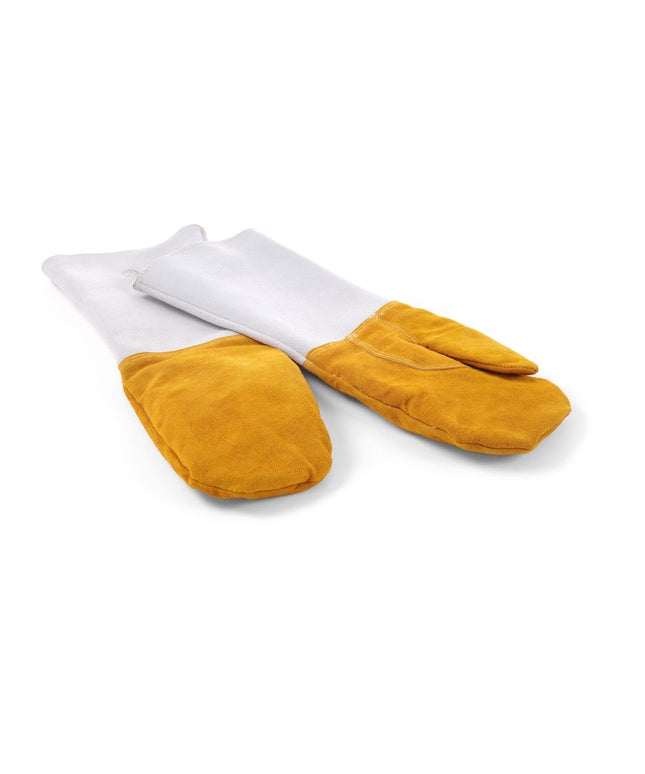 Leder-Grillhandschuhe hitzebeständig – 2 Stück, HENDI, 2 Stk., (L)460mm