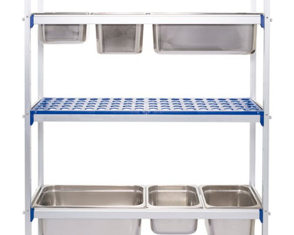 Regalsystem aus Aluminium für GN Behälter, HENDI, 1120x355x(H)1685mm