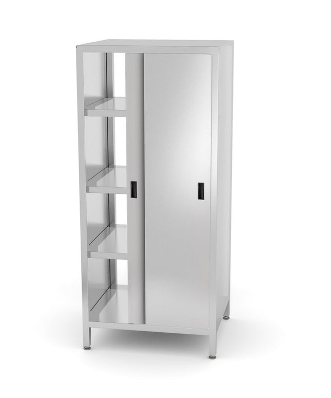 Durchgangsschrank mit Schiebetüren – verschraubt, HENDI, Kitchen Line, 800x700x(H)1800mm