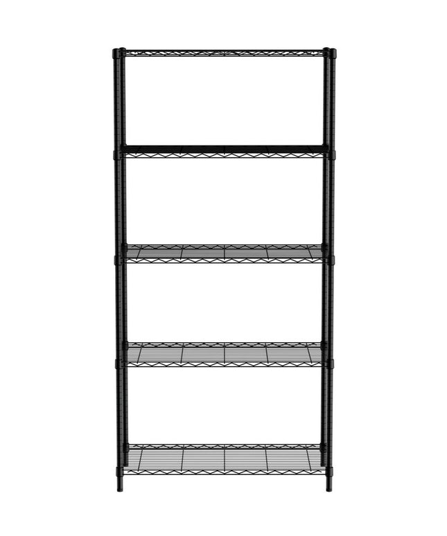 Lagerregal mit 5 Regalen, HENDI, Schwarz, 910x455x(H)1830mm