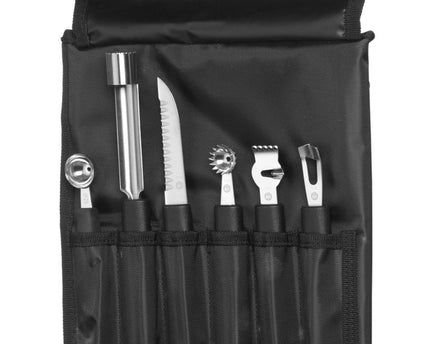 Dekoriermesserset - 6-teilig, HENDI, Schwarz, 280x100x(H)50mm