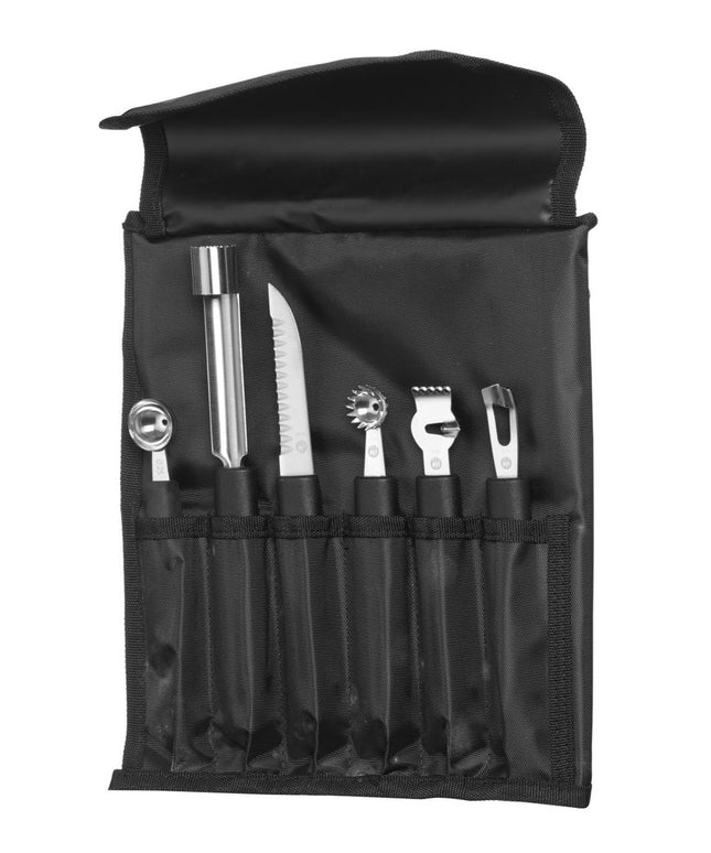 Dekoriermesserset - 6-teilig, HENDI, Schwarz, 280x100x(H)50mm